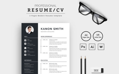 Kanon Smith Designer &amp; Developer Modern Resume Template