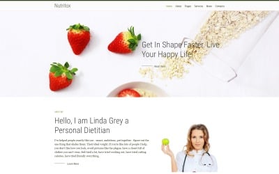Nutritox-简单的营养师和健康博客作者Joomla模板