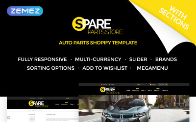 Responsive Spare Parts Store Shopify Theme #71865