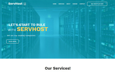 SerHost - Шаблон целевой страницы HTML5 для интернет-хостинга