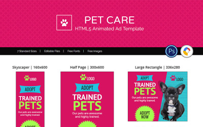 Servizi professionali | Banner animato per la cura degli animali domestici
