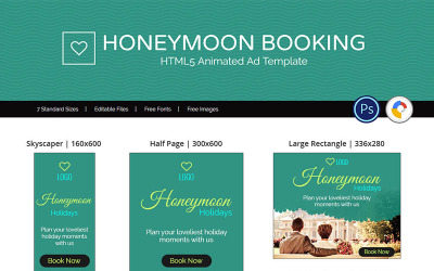 Tour & Reisen | Flitterwochenbuchung animiertes Banner