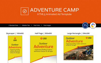 Tour &amp;amp; Viagem | Banner animado do Adventure Camp