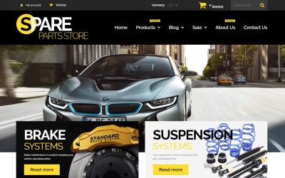 Winkel voor reserveonderdelen Shopify-thema