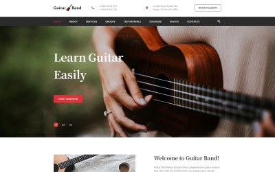 Guitar Band - Cool Music School HTML №71974
