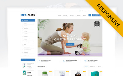 Medi Click - İlaç Mağazası OpenCart Şablonu
