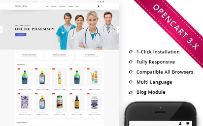 Medicine Store Responsive OpenCart-sjabloon