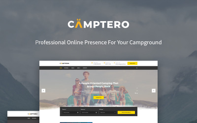 Modello WordPress Responsive #71987 "Camptero - Camping"