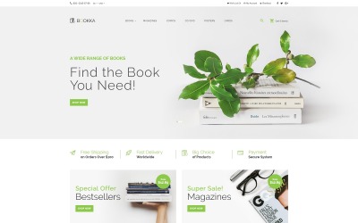 BOOKKA - Boekenwinkel OpenCart-sjabloon