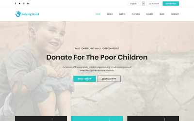 HelpingHand - Charity &amp; Donation HTML5 Template Landing Page Template
