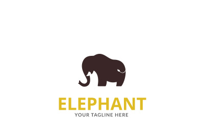 Modelo de logotipo de design de arte de elefante