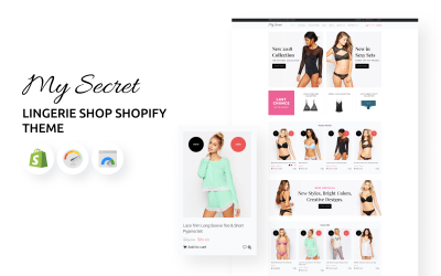 Мой секрет - Shopify Тема для магазина нижнего белья
