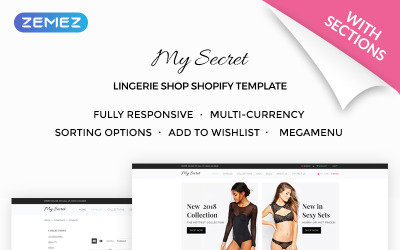 My Secret - Lingerie Shop Shopify Theme