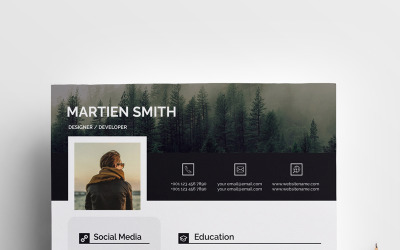 Plantilla de CV de Martien Smith