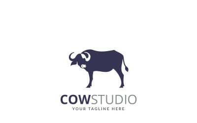 Plantilla de logotipo de Cow Studio