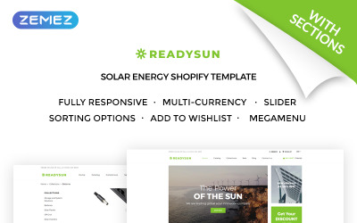 ReadySun - Solar Energy Equipment Store Shopify Theme