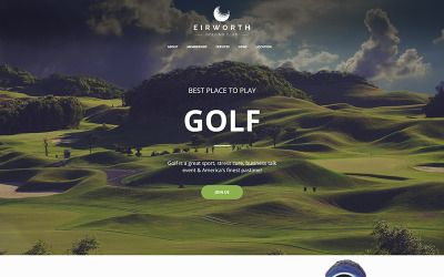 Szablon Moto CMS HTML Eirworth - Golfing Club Moto CMS HTML Template #72057