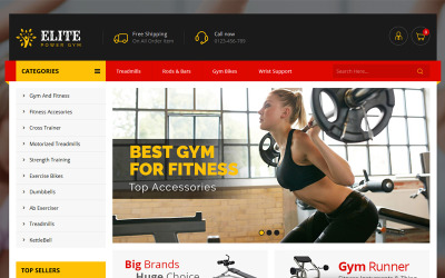 Tema de PrestaShop de Elite Power Gym Store