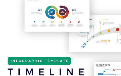 Tijdlijn - PowerPoint-sjabloon voor infographic presentatie