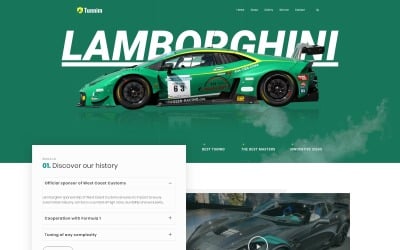 Tunnim - тема WordPress для тюнинга автомобилей Elementor
