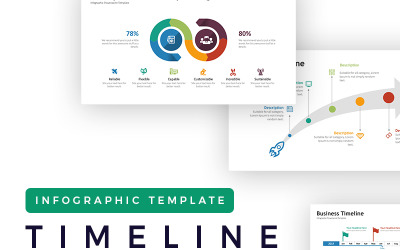 Zeitleiste - Infografik Präsentation PowerPoint-Vorlage