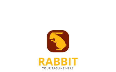 Modèle de logo de jeu de lapin