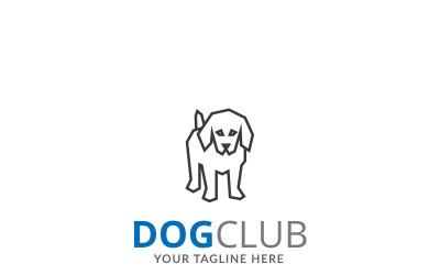 Modello di logo del club di cani