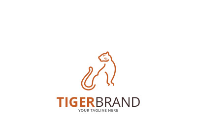 Modello di logo del marchio della tigre