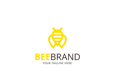 Modelo de logotipo de design da marca Bee