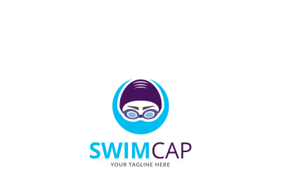 Plavecká čepice Logo šablona