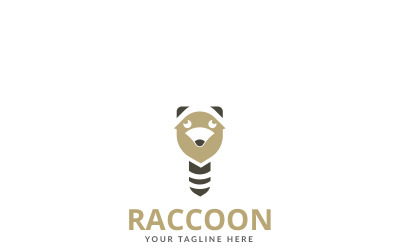 Raccoon Game Logo Template
