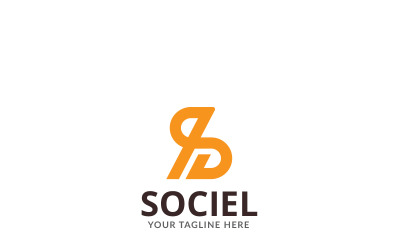 Sociel S harfi Logo şablonu