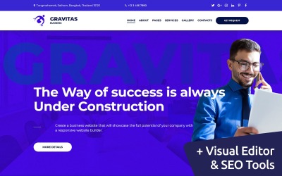 Responsywny szablon Moto CMS 3 Gravitas Multipurpose Business #72222