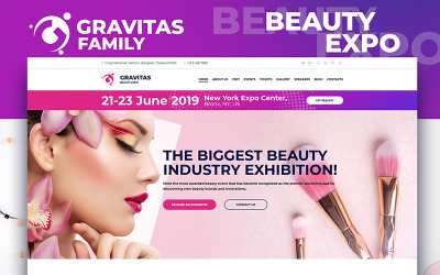 Gravitas - Beauty Expo Moto CMS 3 Şablonu
