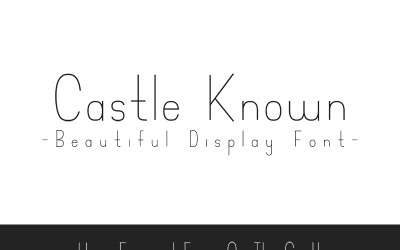 Castle known - Display Font