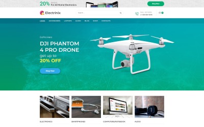 "Electrinix - Electronics Shop Elementor" thème WooCommerce adaptatif #73214