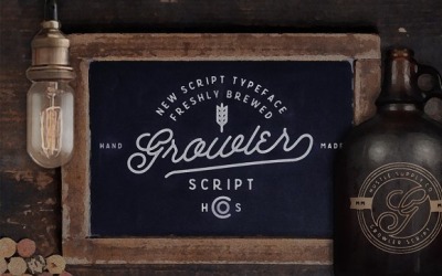 Growler cursief lettertype