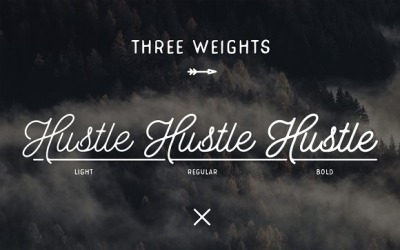 Hustle Script - Monoline Schriftart