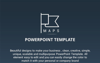 Térképes bemutató PowerPoint sablon