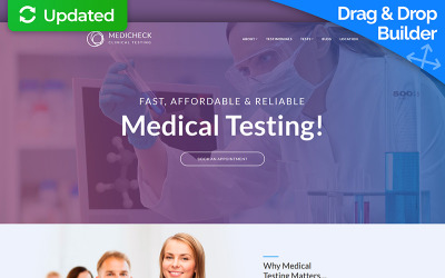 MediCheck - Medical Laboratory Templates Moto CMS 3 №73232