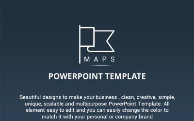 Modelo de PowerPoint de apresentação de mapas