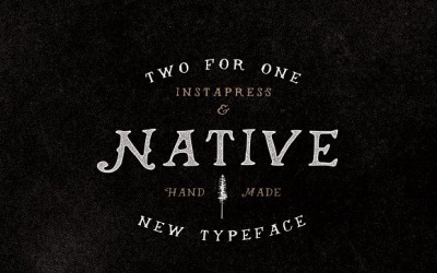 Native + Instapress-lettertype