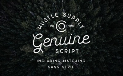 Script genuíno - Fonte Duo de tipo texturizado