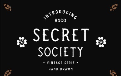 SECRET SOCIETY - A Vintage Serif Font