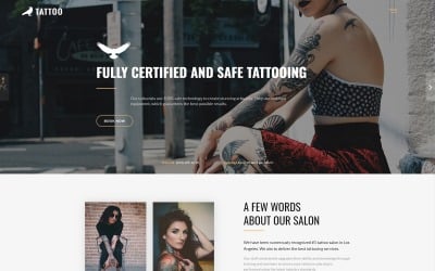 Tatouage - Modèle de page de destination HTML5 pour salon de beauté