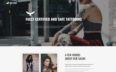 Tatuaż - szablon strony docelowej HTML5 salonu piękności