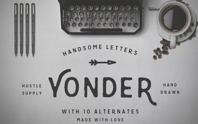 Yonder - Fonte desenhada à mão