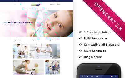 Bootstrap Medifest - Medical Shop Responsive OpenCart Template #73345