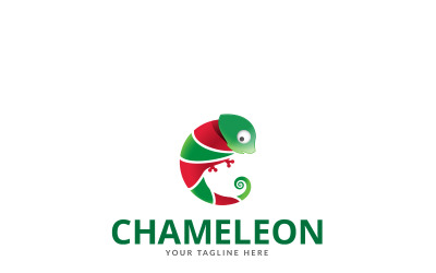 Маленький шаблон логотипа хамелеон