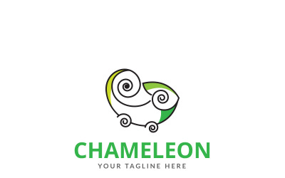 Modèle de logo de jeu caméléon